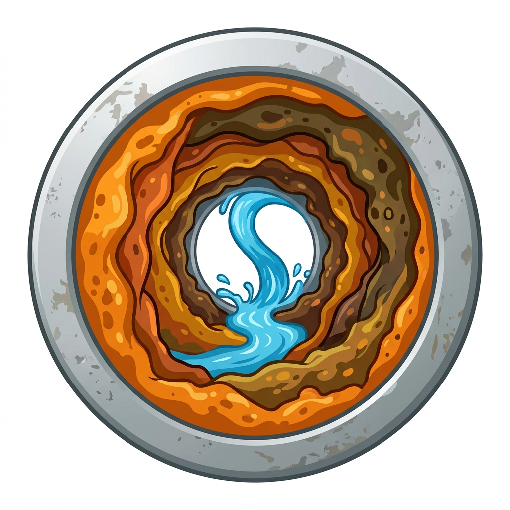 Slow drain — gurgling